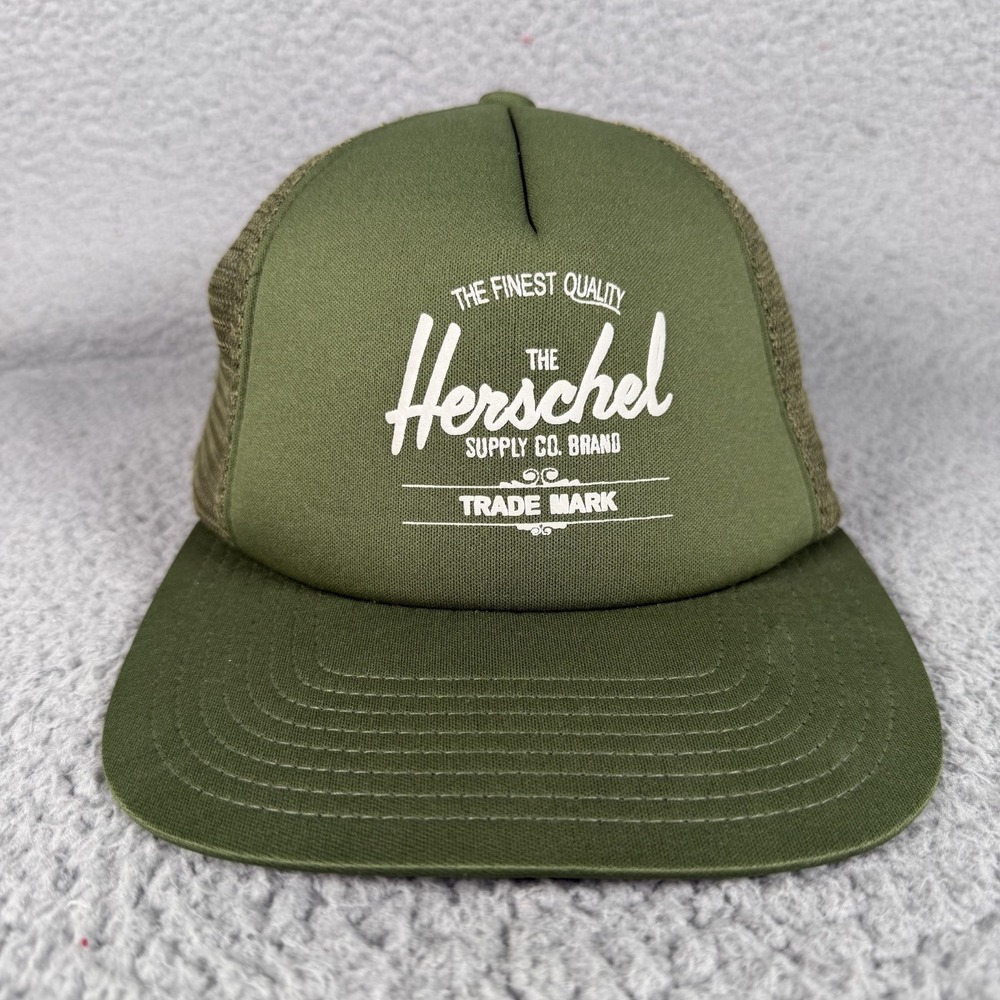 Herschel Trucker Cap Unisex One Size Green Mesh Back Outdoor Skate Travel Casual